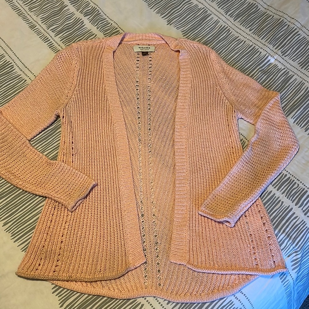 Sonoma coral knit cardigan
